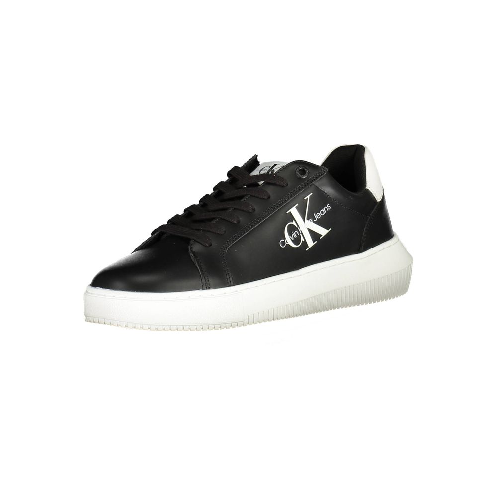Calvin Klein Sleek Sorte Sneakers Med Snøre