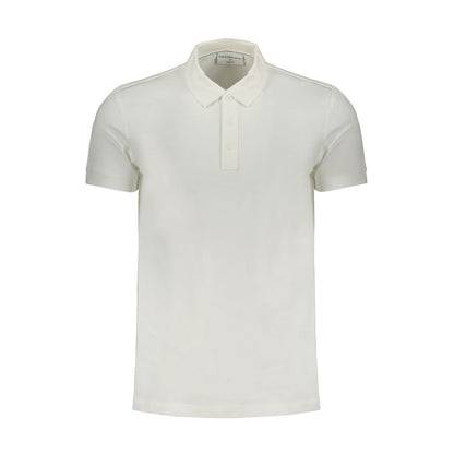 Calvin Klein hvid bomuldspoloshirt