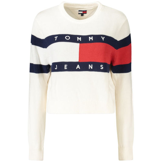 Tommy Hilfiger Hvid Bomuldssweater Til Kvinder