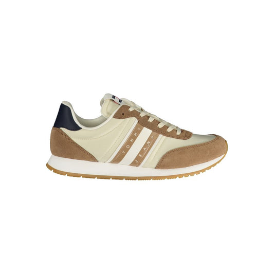 Tommy Hilfiger Beige Læder Herre Sneaker