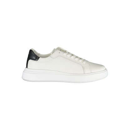 Calvin Klein Elegant Hvid Sneakers med Kontrastdetaljer