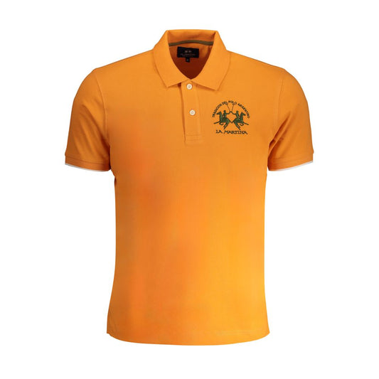 La Martina orange poloshirt i bomuld