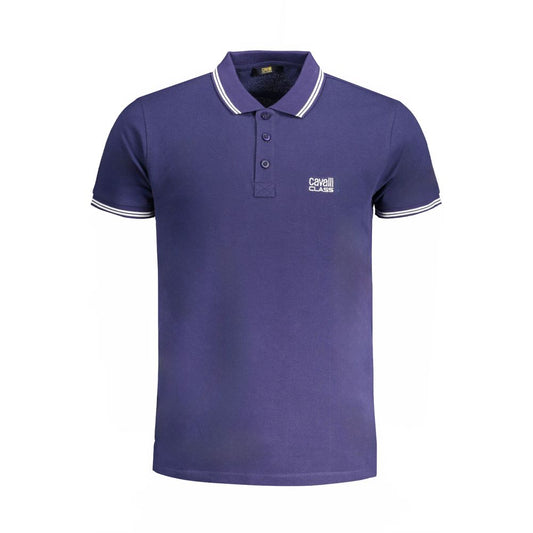 Cavalli Class Blå Bomuldspoloshirt