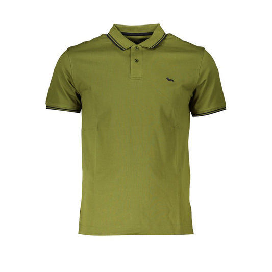 Harmont &amp; Blaine Sharp grøn kontrastpoloshirt