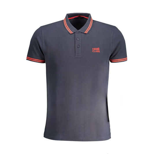Cavalli Class Blå Bomuldspoloshirt