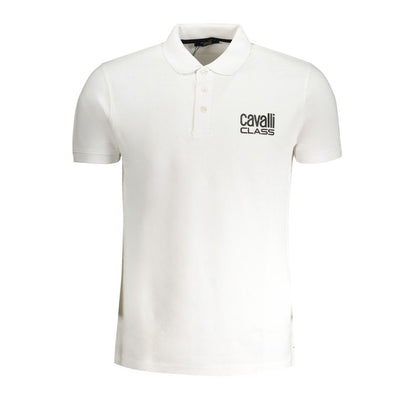 Cavalli Class hvid bomuldspoloshirt