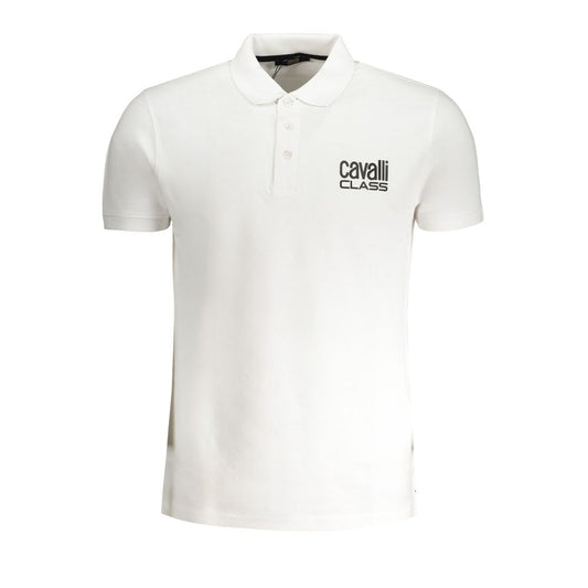 Cavalli Class hvid bomuldspoloshirt