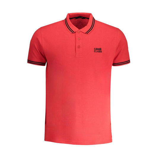Cavalli Class rød bomuldspoloshirt