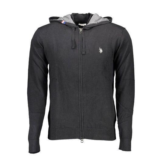 US POLO ASSN. Sort bomuldscardigan til mænd
