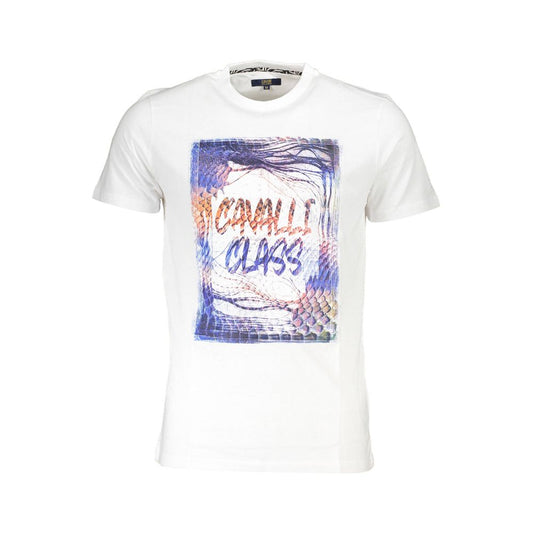 Cavalli Class Hvid Bomuld Herre T-shirt