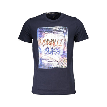 Cavalli Class Blå Bomuld Herre T-shirt