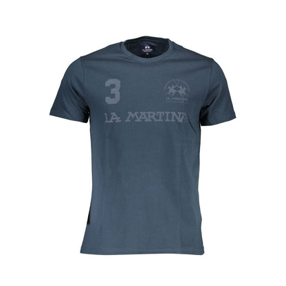 La Martina Blå Bomuld Herre T-shirt