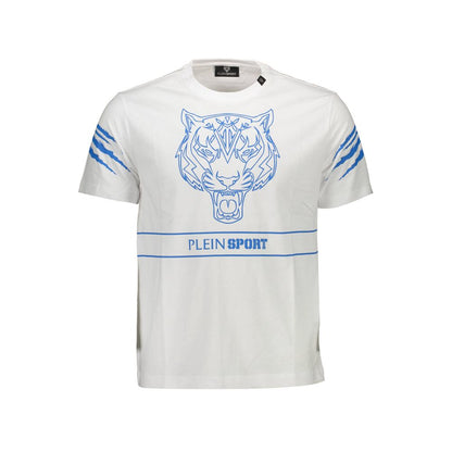 Plein Sport Hvid Bomuld Herre T-shirt
