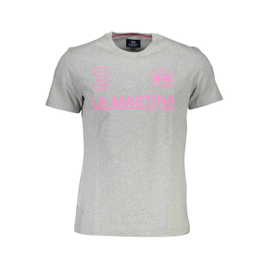 La Martina brun bomulds-T-shirt til mænd