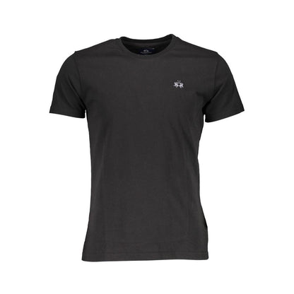 La Martina sort bomulds-T-shirt til mænd