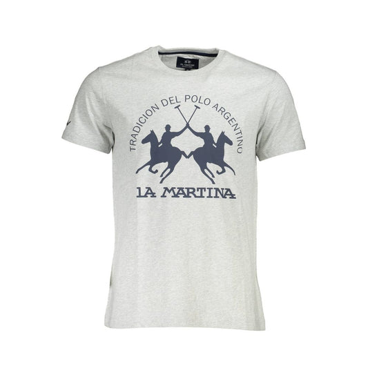 La Martina brun bomulds-T-shirt til mænd