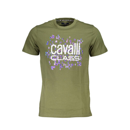 Cavalli Class Grøn Bomuld Herre T-shirt