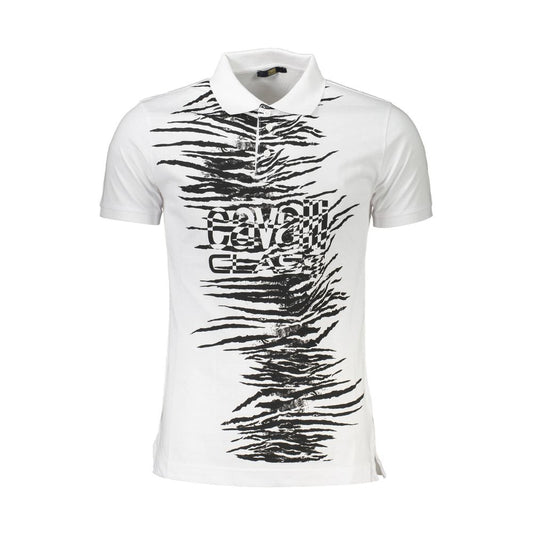 Cavalli Class Hvid Bomuld Herre Poloshirt