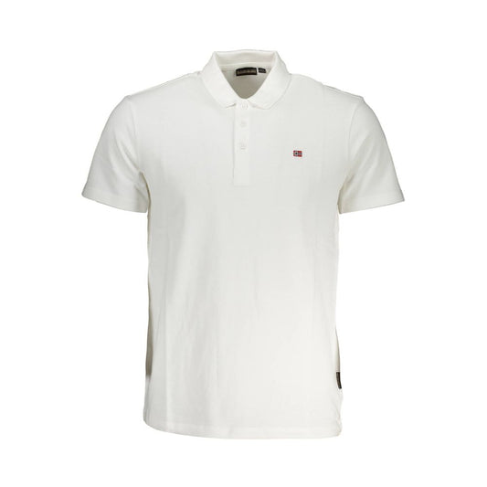 Napapijri Hvid Bomuld Herre Poloshirt