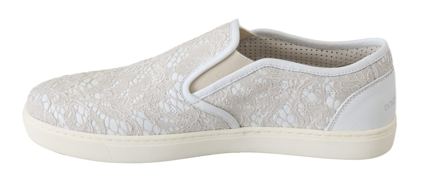 Dolce &amp; Gabbana Elegant Off White Loafers til damer