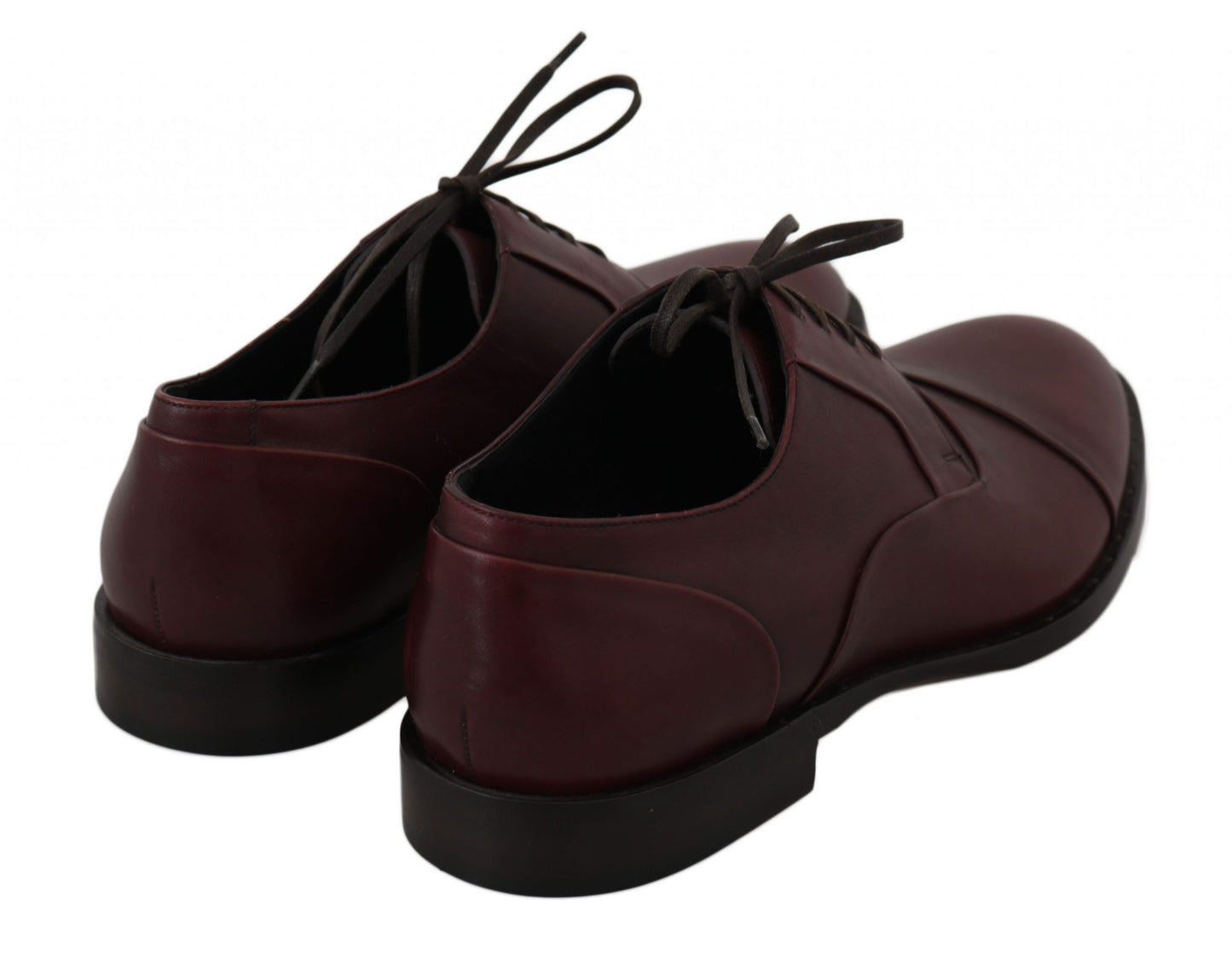 Dolce &amp; Gabbana Elegant Bordeaux læder kjole sko