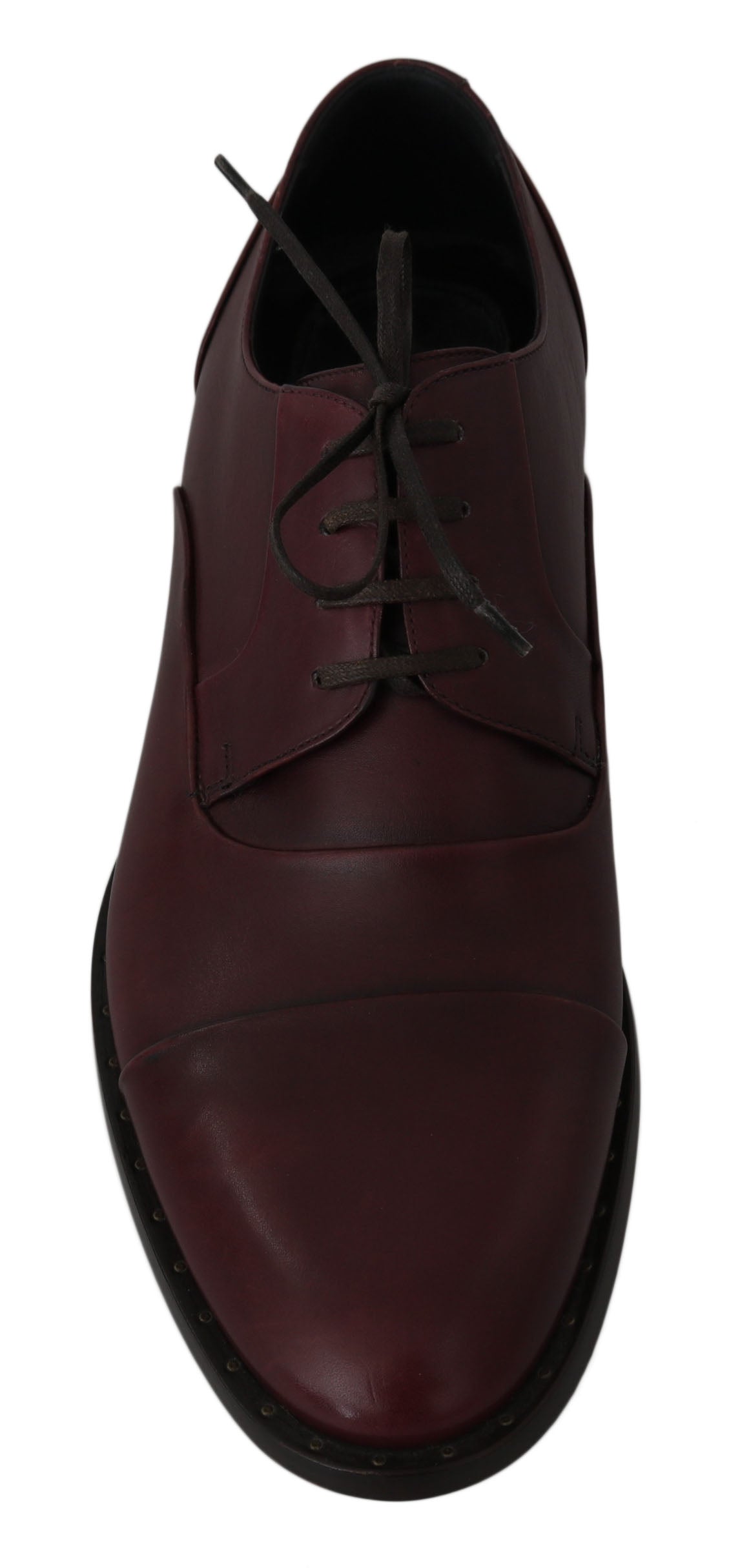 Dolce &amp; Gabbana Elegant Bordeaux læder kjole sko