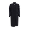 PINKO Long Coat in wool-blend cloth and technical satin