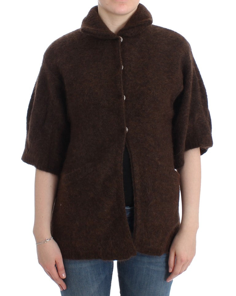 Cavalli Elegant kortærmet brun cardigan