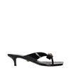 Versace Black Leather Stiletto Heels Sandals