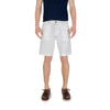 Borghese White Cotton Bermuda